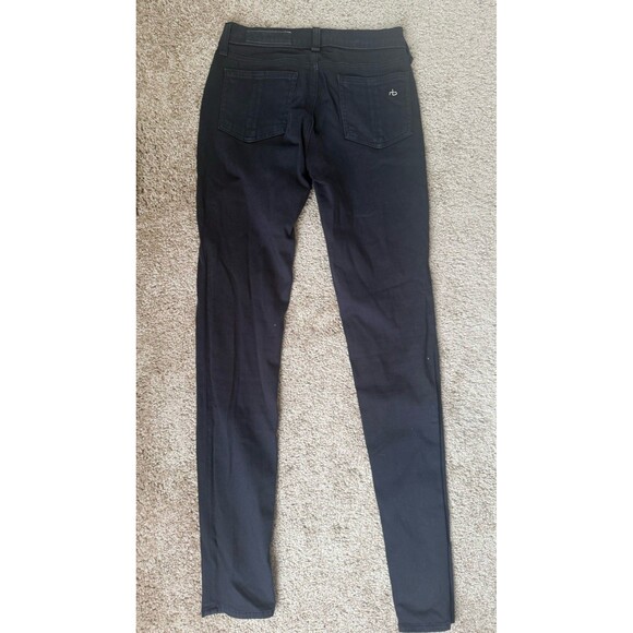 Rag & Bone Jean Legging Womens 25 Black Plush Skinny Stretch Pants - Picture 3 of 9